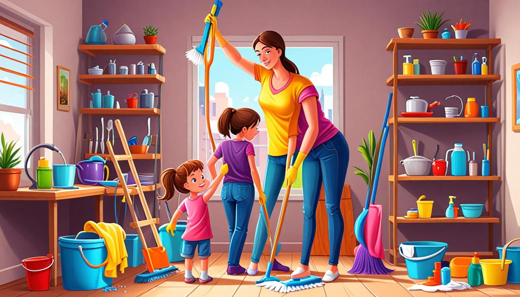 Family Cleaning Routines: Involving Everyone to Optimize Maintenance Time